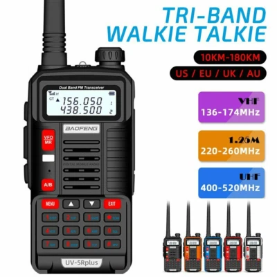 BAOFENG UV-5R PLUS III 128CH UHF/1,25M/VHF FM RADIO WALKIE-TALKIE HAND-FUNKGERÄT - Bild 1 von 4