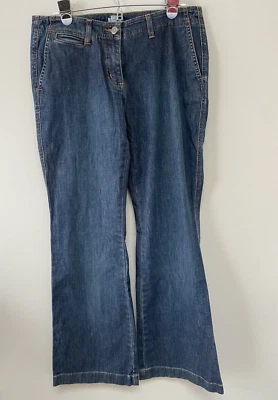 Pantalones de mezclilla halógenos para mujer talla 8 (30" cintura x 31" entrepierna) bolsillos cortados Foto 1 de 4