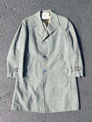 Abrigo de vuelo de lana Hickey Freeman de colección años 60 chaqueta gabardina Unión EE. UU. 22x38 Foto 1 de 4