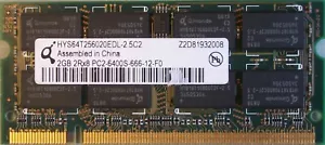 Qimonda 4GB (2x2GB) 2Rx8 PC2-6400S-666-12-F0 - Bild 1 von 5