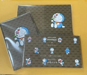 Gucci × Doraemon Collaboration Memo pad Note Stationery Complete Set JP Limited - Picture 1 of 4