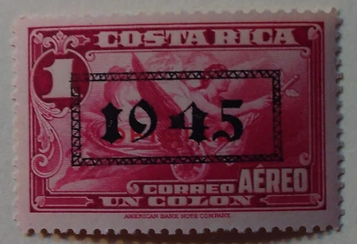 Costa Rica Airmail, 1945, sc#C113, Mint, NH, OG, VF/XF - Image 1 of 2