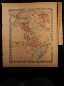 1855 1st COLTON Atlas Map AFRICA Egypt Nubia Sudan Arabia Tripoli 14x17in - Picture 1 of 7