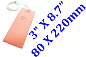 Riscaldatore flessibile 3" X 8,7" 80 X 220mm 24V 30W con 3M vendita diretta in fabbrica JSR2 CE UL - Foto 1 di 12