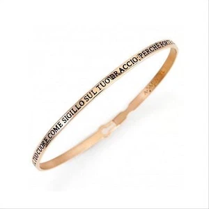 Bracciale Unisex Amen SC008-S Di Tipo Rigido In Argento 925 Colore Oro Rosa - Foto 1 di 2