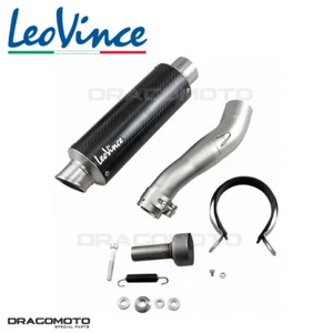 HONDA CB 500 X 2013-2016 Scarico Leovince Nero Carbonio GP Corsa RC 8760U - Picture 1 of 5
