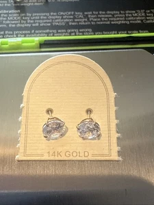Ohrstecker 14 Karat Gold CZ - Bild 1 von 5