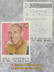 1959 Topps Will Sherman #25 Los Angeles Rams – Vintage Football Card VG - Picture 1 of 3