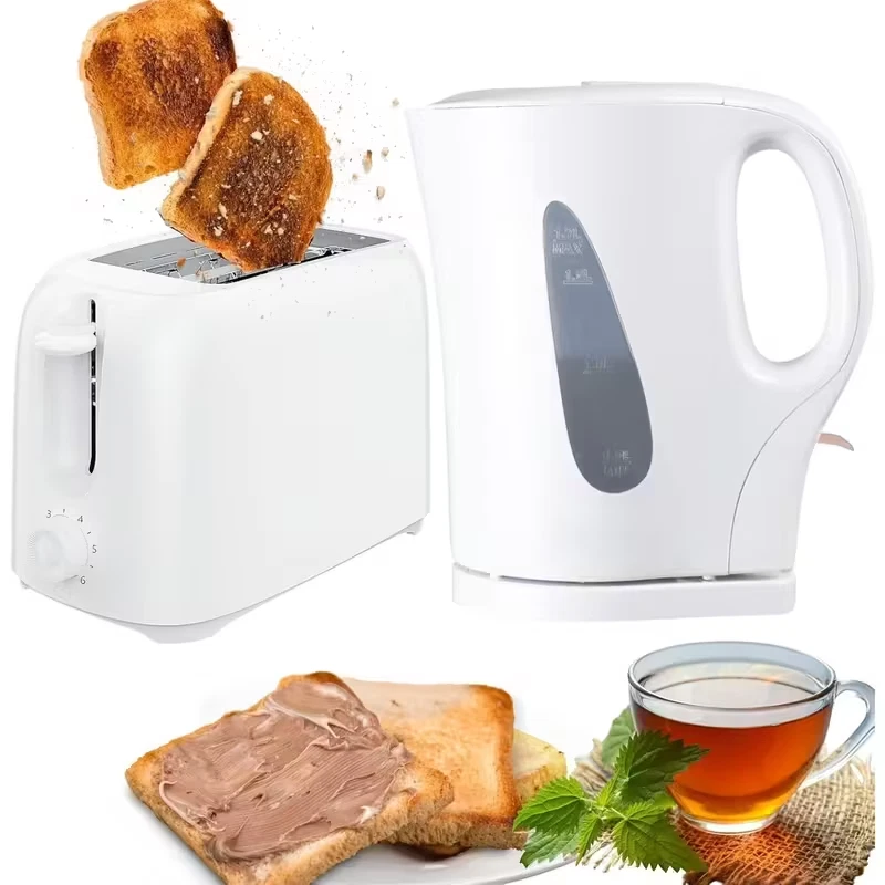 Electric Kettle & 2 Slice Bread Toaster Kitchen Combo Set | 2200W 1.7L Cordless - Image 1 of 1