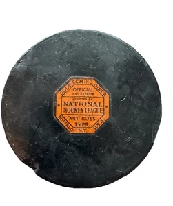 Disco de hockey oficial de la NHL Art Ross Tyer de colección CCM 1940-1950 Buffalo NY - Imagen 1 de 6