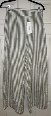 Pantalones de algodón Rhythm Valley a rayas pierna ancha talla 6 nuevos con etiquetas Foto 1 de 4