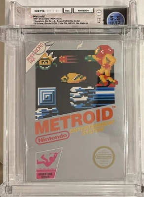 NES CIB Metroid IMP 5.5 🔥 5 Screw Cart Round SOQ Box | 1987 - Image 1 of 3