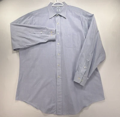 Brooks Brothers 346 Slim Fit Button Down Men's 18-4/5 ( 19") Plaid Dress Shirt - Image 1 of 4