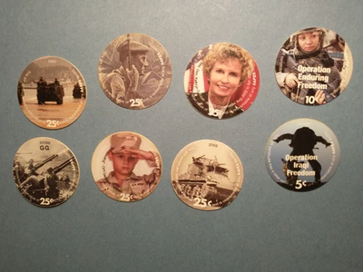 Lot of 8 MPC Pogs, Military Payment Certificate AAFES cents middle east 382 P - Image 1 of 2