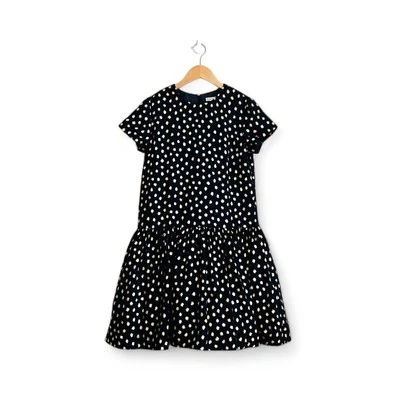 J. Vestido Crewcuts Lunares Dorados Niñas 12 Azul Marino Fiesta  Foto 1 de 4