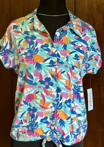 Cat & Jack Youth Tropical Short-Sleeve Button-Down Shirt NWT XL (14) - Picture 1 of 15