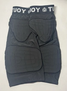 Youth Medium Padded Shorts Boys Compression Shorts Protective Sports Gear Black - Picture 1 of 4
