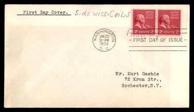 Mayfairstamps US FDC 1939 John Adams First Day Cover aau_52955 - Image 1 of 2