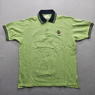 Camisa Polo Hard Rock Café Para Hombre Talla Extra Grande Verde Azul Marino Cancún Foto 1 de 4