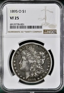 1895 O MORGAN SILVER DOLLAR NGC VF25 - Picture 1 of 2