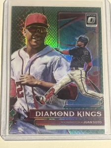 Panini Donruss Optic 2022 - Diamond Kings Juan Soto #20 Green Dragon Prizm/99 - Imagen 1 de 3