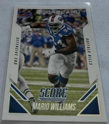 2015 Score Football Mario Williams Buffalo Bills Scorecard Parallel #196 - Image 1 of 3