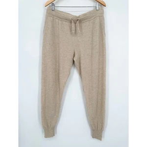 Pantaloni con coulisse MER SEA 100% cashmere jogger tasca taglia XL, marrone avena - Foto 1 di 8