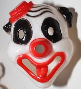 VINTAGE CLOWN HEAD FLASHLIGHT LIGHT COVER CREEPY ODD PLASTIC HALLOWEEN DECOR 70s - Picture 1 of 4