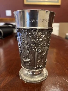VINTAGE GES.GESCH. FEINZINN NK WEST GERMANY PEWTER GOBLET CUP Victorian Style - Picture 1 of 9