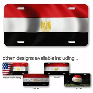 High Grade Aluminum License Plate - Flag of Egypt (Egyptian) - Many Options - Picture 1 of 10