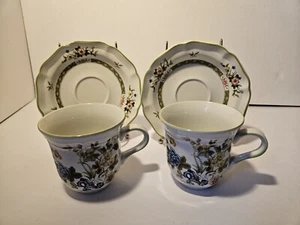 MIKASA HERITAGE F 2006 IMARI BOUQUET CUPS & SAUCERS - Set Of 2 - Picture 1 of 6