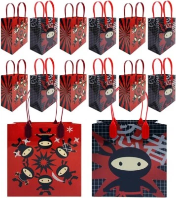 TINYMILLS Ninja Themed Party Favor Bags Treat Bags 12PCS Candy Bags for Birthday Foto 1 de 4