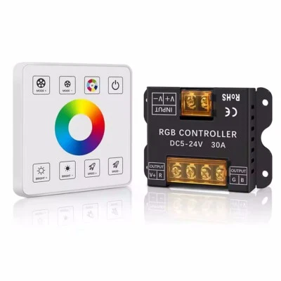 RF Touch Panel RGB LED Controller Kit for 5V/12V/24V 4-pin RGB LED Light Strip - Image 1 of 4