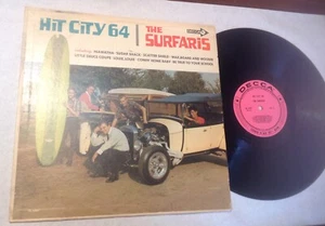 The Surfaris - Hit City '64 LP 1964 PROMO PINK DECCA SURF/HOT ROD - Picture 1 of 9