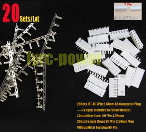 20 Sets/Set JST XH 7-polig 2,54 mm Stecker für 6S Akku Auto Drohne Ladegerät - Bild 1 von 2