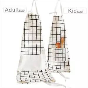 Lovely Cotton Parent Child Apron Comfortable and Creative Artist Chef Apron f... - Picture 1 of 7