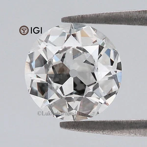 Diamante de laboratorio de claridad VS1 color blanco corte europeo antiguo certificado IGI 2,47 CT - Imagen 1 de 10