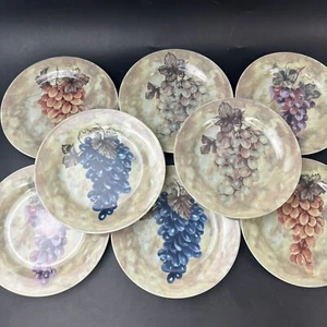 8er Set I. Godinger & Co Beilagen Salatteller 7 1/2" Teller Trauben - Bild 1 von 7