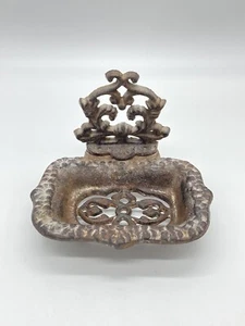 Rustic Cast Iron Bar Soap Holder Dish Farmhouse Business Card Holder - Picture 1 of 9