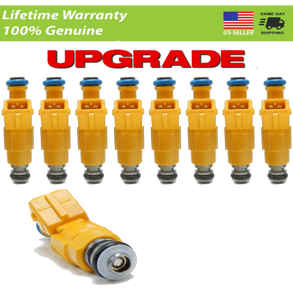 Inyectores de combustible X8 OEM BOSCH ACTUALIZACIÓN 4 ORIFICIOS 96-98 Jeep Grand Cherokee 5.2 5.9 V8 Foto 1 de 1