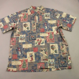 Reyn Spooner Shirt Mens XL Short Sleeve Button Front Mele Kalikimaka Vtg - Picture 1 of 10