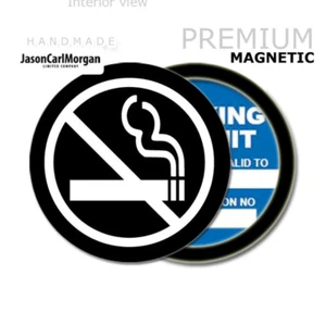 No Smoking 90mm Magnetic Parking Permit Windscreen Disc Holder - Picture 1 of 4