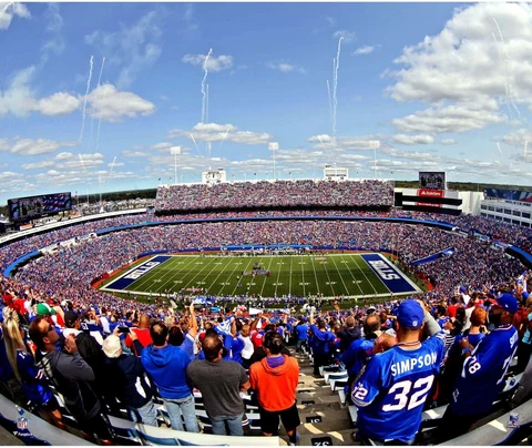 Buffalo Bills Unsigned New Era Field Photograph Cover