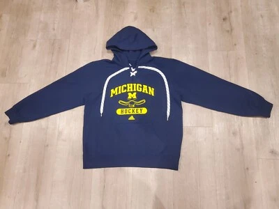 Sudadera con capucha de hockey vintage Adidas de la Universidad de Michigan Foto 1 de 4