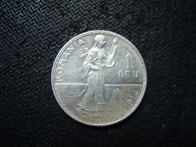 ROMANIA 1 LEU 1914 H COIN (10). - Image 1 of 2