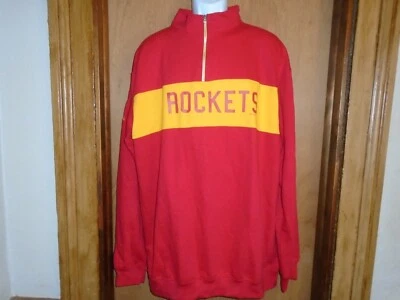 Houston Rockets Hardwood Classics 1/4 Zip Pullover Shirt XLT NWT - Image 1 of 4