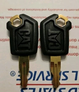 2 Caterpillar Keys 5P-8500 Equipment Ignition Key CAT Dozer Excavator Skid Steer - Picture 1 of 6