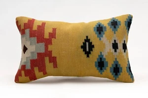 Decorative Pillow Cover, 12x20 in, Kilim Pillow, Turkish Pillow, Sofa Cushion - Picture 1 of 4