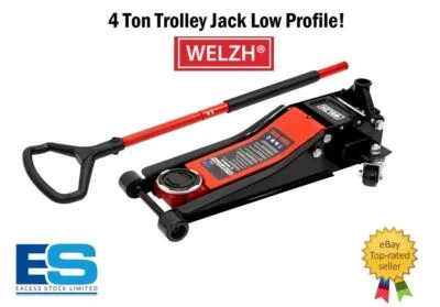 Trolley Jack 4 Ton Quick Lift Dual Pump Heavy Duty Low Profile Welzh Werkzeug  - Image 1 of 4