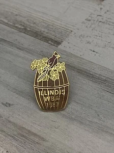 Illinois WBA 1987 Barrel and Cardinal Pin Vintage Emaille BY - Bild 1 von 2